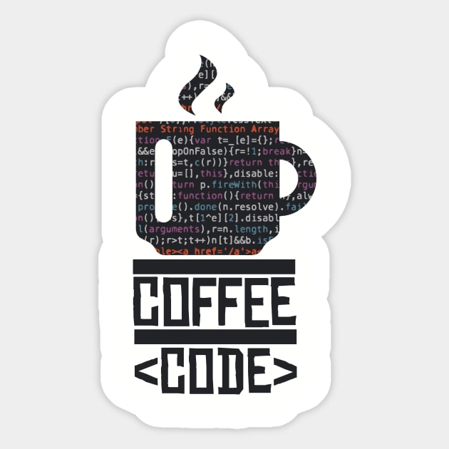 Coffee and Code Sticker by Imaginariux